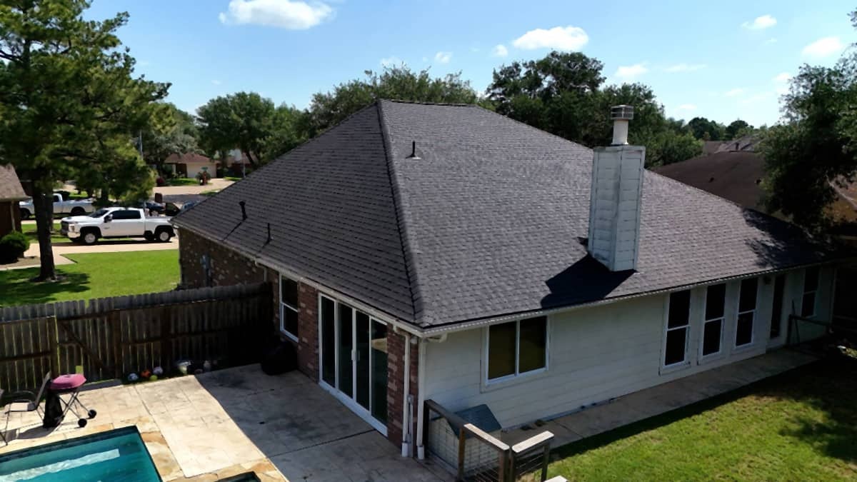 After: new architectural shingle roof installed by Tex Roof